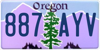 OR license plate 887AYV