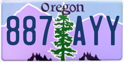 OR license plate 887AYY