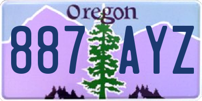 OR license plate 887AYZ