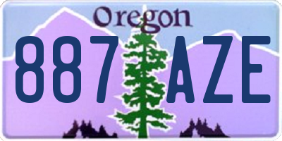 OR license plate 887AZE
