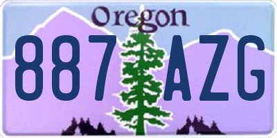 OR license plate 887AZG