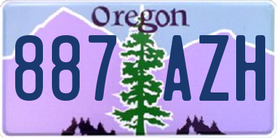 OR license plate 887AZH