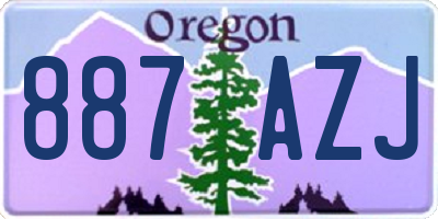 OR license plate 887AZJ