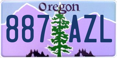 OR license plate 887AZL