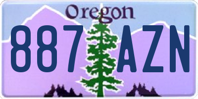 OR license plate 887AZN