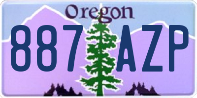 OR license plate 887AZP