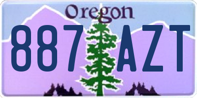 OR license plate 887AZT