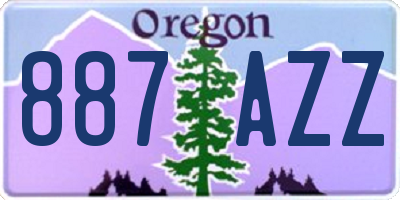 OR license plate 887AZZ