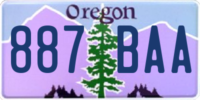 OR license plate 887BAA