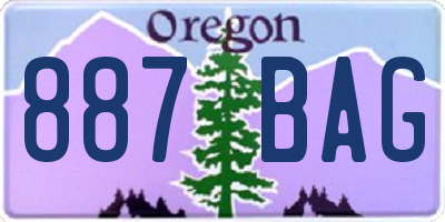 OR license plate 887BAG