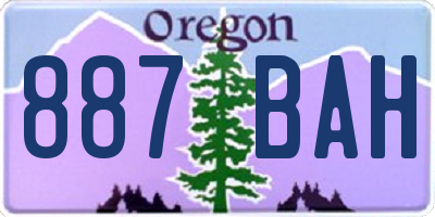OR license plate 887BAH