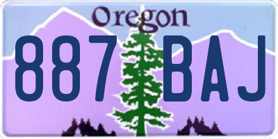 OR license plate 887BAJ