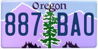 OR license plate 887BAO
