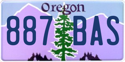 OR license plate 887BAS
