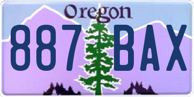 OR license plate 887BAX