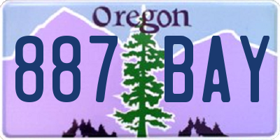 OR license plate 887BAY