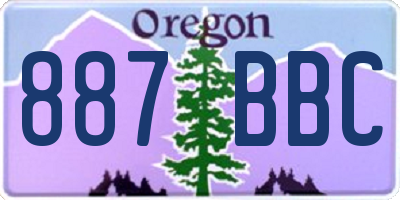 OR license plate 887BBC