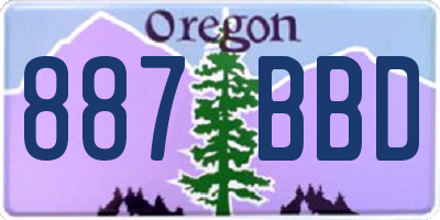 OR license plate 887BBD