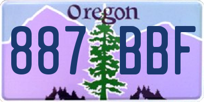 OR license plate 887BBF