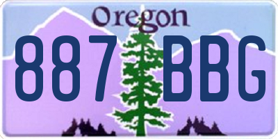 OR license plate 887BBG