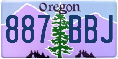 OR license plate 887BBJ