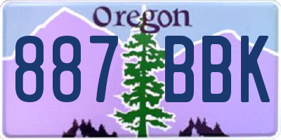 OR license plate 887BBK
