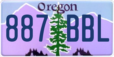 OR license plate 887BBL