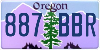 OR license plate 887BBR