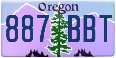 OR license plate 887BBT