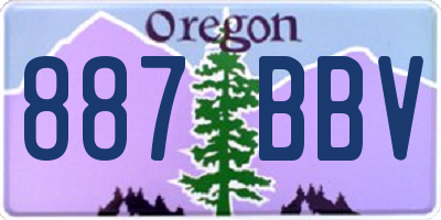 OR license plate 887BBV