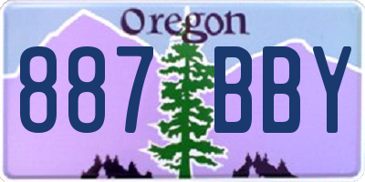 OR license plate 887BBY