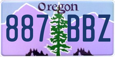 OR license plate 887BBZ