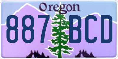 OR license plate 887BCD