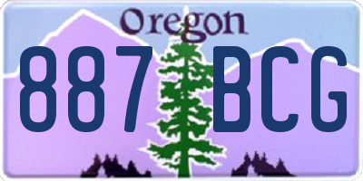 OR license plate 887BCG