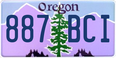 OR license plate 887BCI