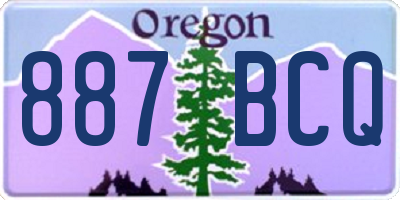 OR license plate 887BCQ