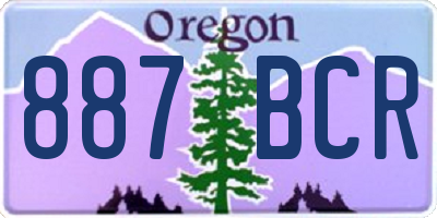 OR license plate 887BCR