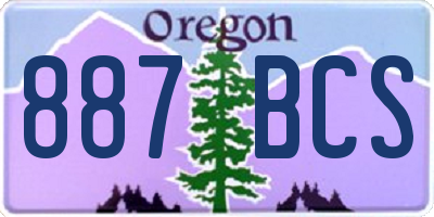 OR license plate 887BCS