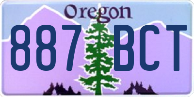 OR license plate 887BCT