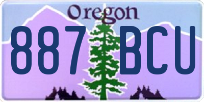 OR license plate 887BCU