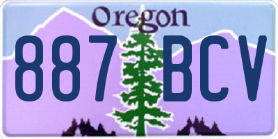 OR license plate 887BCV