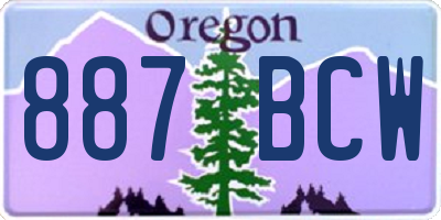 OR license plate 887BCW