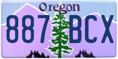 OR license plate 887BCX