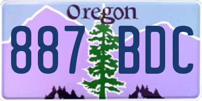 OR license plate 887BDC