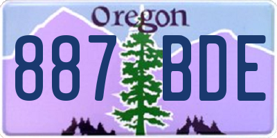 OR license plate 887BDE