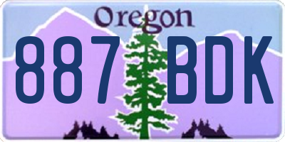 OR license plate 887BDK