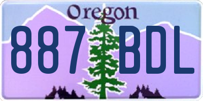OR license plate 887BDL