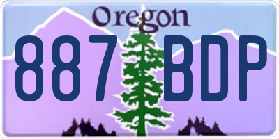 OR license plate 887BDP