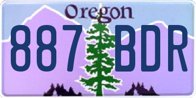 OR license plate 887BDR