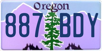 OR license plate 887BDY